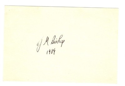 J.MICHAEL BISHOP AUTOGRAPH NOBEL PRIZE WINNER.SCIENCE AND PHYSIOLOGY