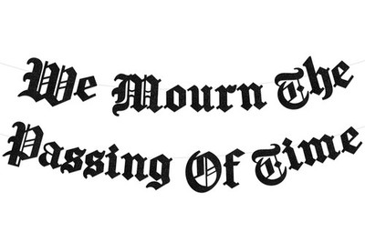 Sursurprise Gothic Birthday Party Decorations, We Mourn The Passing Of Time B...