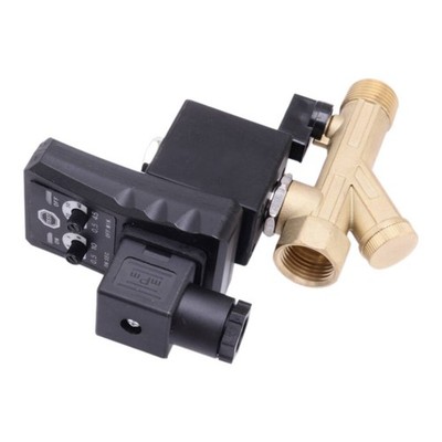 1Pc Air Compressor Auto Condensate Drain Timer Solenoid Valve AC 1/2''