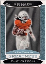 2024 Leaf In The Game Used Verge of Greatness Silver Jonathon Brooks Card #VG-27