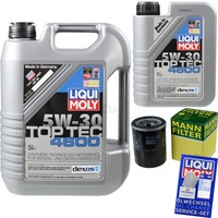Mann Inspektionspaket 6L Liqui Moly Top Tec 5W-30 FüR Honda Jazz II 1.3 Idsi