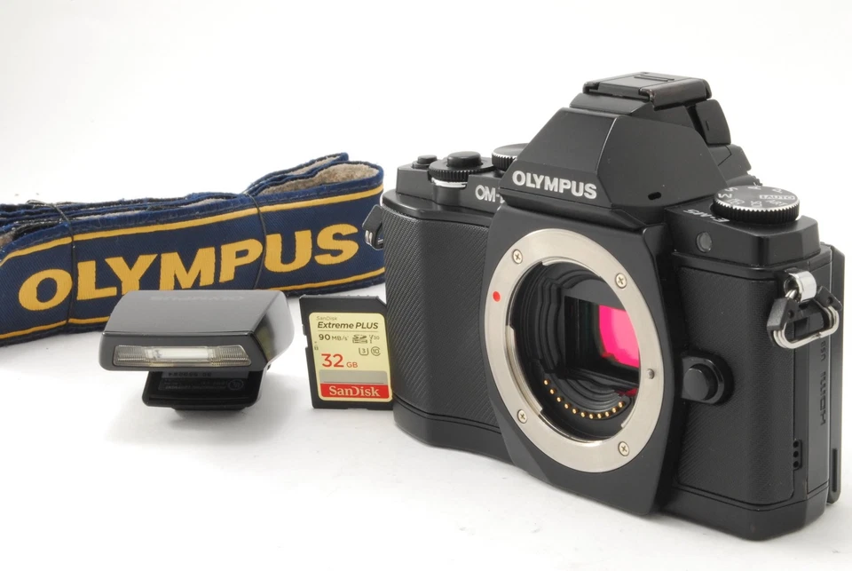 ⏯️[COMO NUEVO con Flash, Correa] Olympus OM-D E-M5 Cuerpo de cámara digital SLR 16,1 de JAPÓN Foto 3 de 4