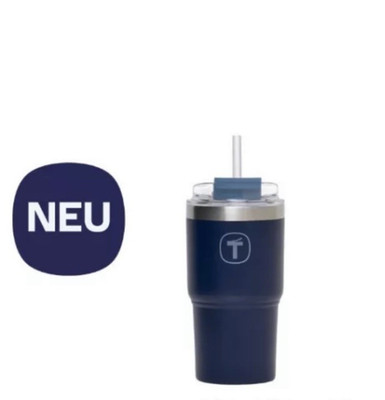  Tupperware Big T Tumbler Becher Kalt oder Warmhalten 630 ml Blau Neu/Ovp 