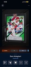 Topps Bunt Digital SAM ALDEGHERI RC Pristine 25 Green Encased Iconic /199 Read