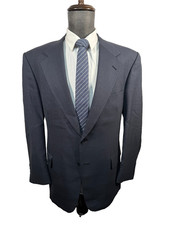STAFFORD Mens Blue GLEN PLAID Wool Classic Fit Sport Coat Blazer Suit Jacket 44R