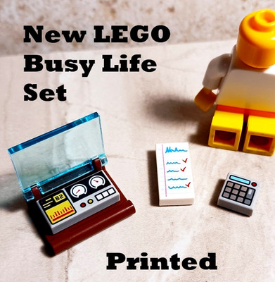 New LEGO Laptop Engineers Busy Life Set to Do List Calculator  Guages Dials Ons
