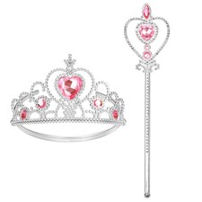 Tiara for Little Girls Princess Crown, Princess Dress Up Tiara and Wand Birth...