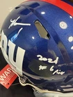 Malik Nabers On Field Authentic Autograph Helmet New York Giants NFL FanaticsCOA