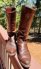 Vintage Frye Western Boots, Rare, Black Label, USA Made