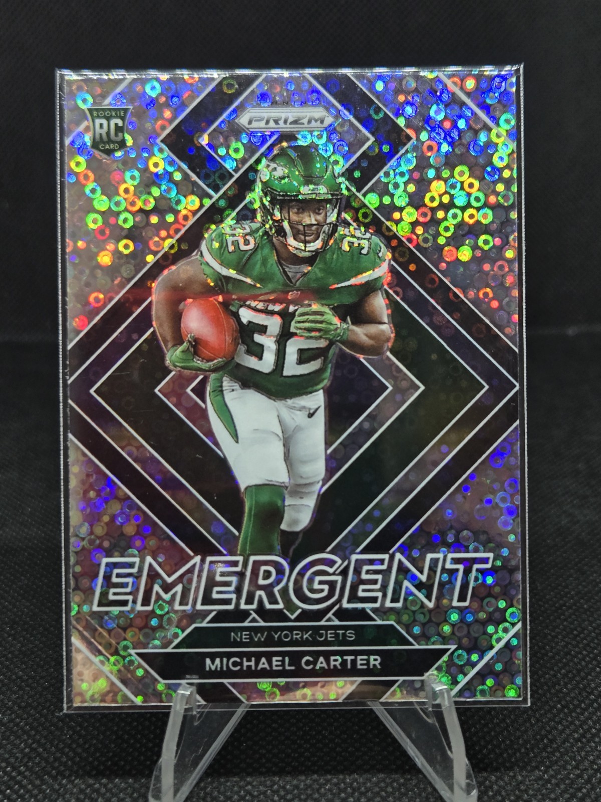Michael Carter 2021 Panini Prizm "Emergent" Silver Disco Prizm RC
