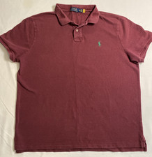 POLO RALPH LAUREN Burgundy Polo Shirt Short Sleeve Size 2XB Big  Tall
