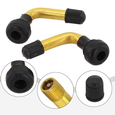 High Performance 90 Degree Tubeless Valve Stems for Electric Scooter Tyres 2pcs