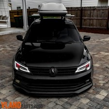 Led Headlights Wdemon Eyes For 11-18 Volkswagen Jetta Mk6 Projector Assembly