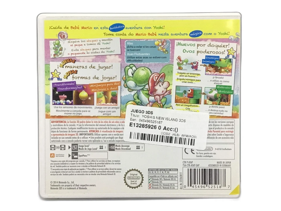 YOSHI'S NEW ISLAND . Pal España . Envio Certificado, foto 2 de 5