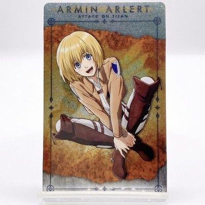 Armin Arlert No.09 Attack On Titan Metalic Holo Card Made In Japan