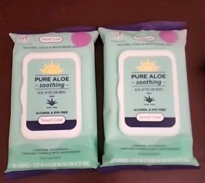 Smart Care Pure Aloe Soothing After Sun Wipes 60 Wipes