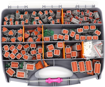 #ad #ad 601 Pcs for DT Deutsch Connector KitGray 2 3 4 6 8 12 Pin DT Connectors Size 16 $124.47