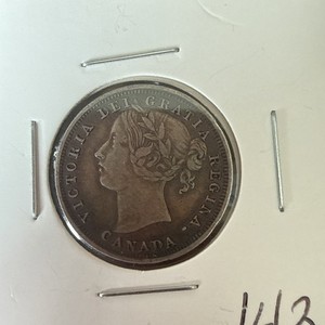 1858 Canada 20 Cent XF
