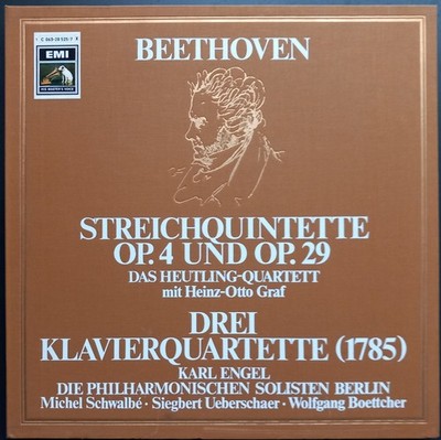 Beethoven - String Quintets, HEUTLING QUARTET, SCHWALBÉ, 3 LP Box, EMI, STEREO