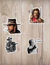 Clint Eastwood Western 4pc Sticker Pack