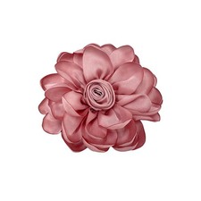 Dainty Fabric Rose Flower Large Brooch Lapel Pins Large, Deep Pink