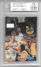 1993/94 Stadium Club First Day Issue Chris Webber Frequent Flyers #352 BGS 7.5+