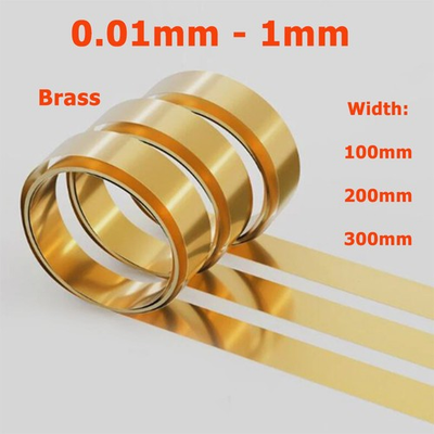 #ad 0.01mm 1mm Thick Brass Thin Sheet Roll Foil Brass Strips Tapes Various Sizes $104.03