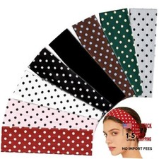 8Pcs Polka Dot Headbands for Women - Color - Polka Dot Print