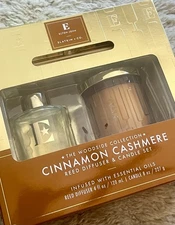 ELTON JOHN BY SLATKIN & CO CINNAMON CASHMERE REED DIFFUSER & CANDLE SET