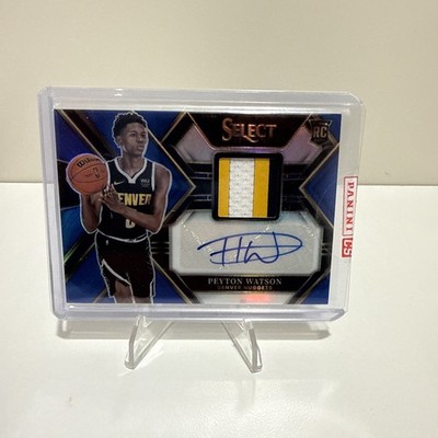 2022-23 SELECT PEYTON WATSON RPA ROOKIE PATCH AUTO BLUE PRIZM /49 