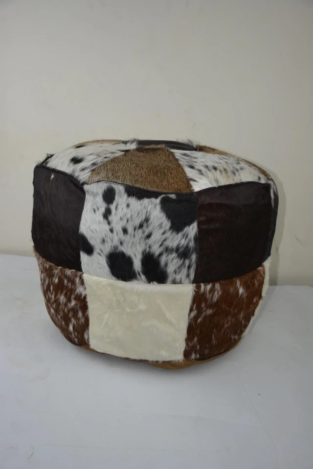 Табурет для ног из воловьей кожи — натуральная воловья кожа оттоманка - Изображение 3 из 3
