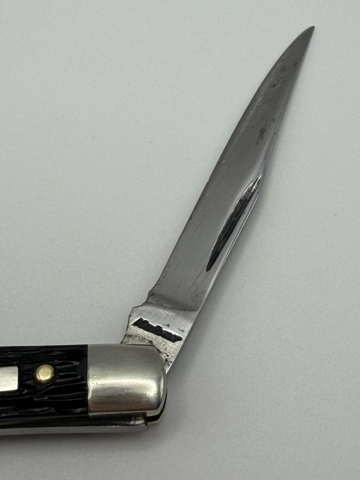 Винтажный складной нож Kabar с 2 лезвиями - отличное состояние товара - Изображение 3 из 4