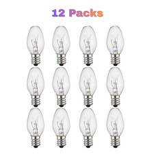 Best 12 Pack Wax Warmer Bulbs 15 Watt Light Bulbs For Scentsy Plug C7/120V/E12..