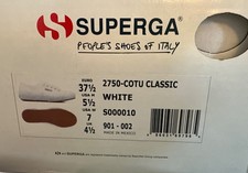 NEW Superga White 2750 Cotu Classic Sneakers Women's Size 7.