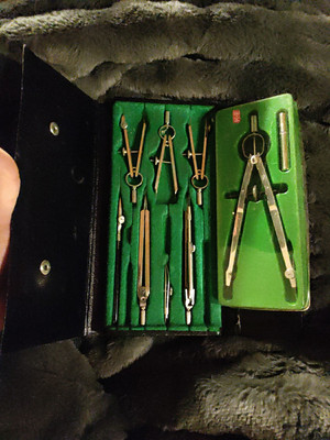  K & E 6.5'' Arrow Ringhead Bow Pencil No. N1069A & German 601 Drafting Tool Set