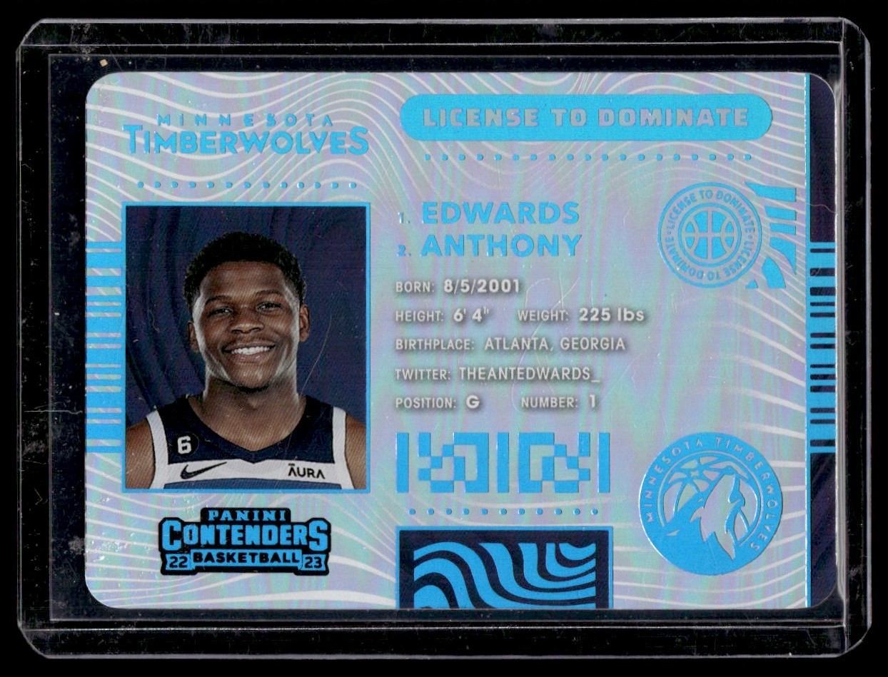 2023-24 Panini Contenders License to Dominate Anthony Edwards Minnesota