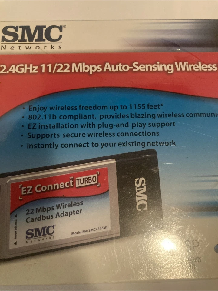 SMC EZ Connect 2.4 GHz Wireless PC Card - Model SMC2632W (Complete in Box) - Image 3 of 4