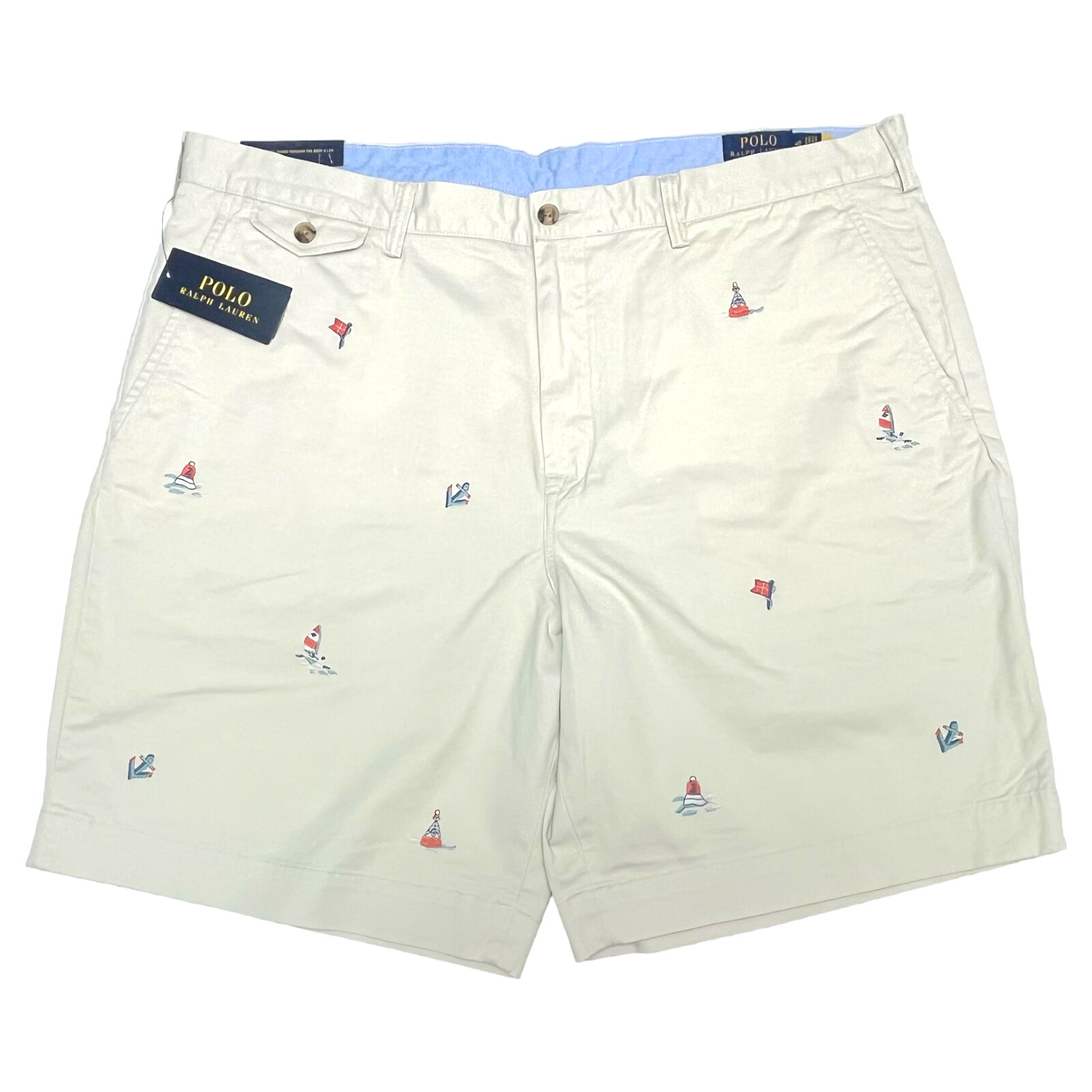 Polo Ralph Lauren Yacht Club Shorts Outdoor Stretch Classic Fit 9" Embroider $98