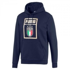 FELPA DNA FIGC ITALIA HOODY PEACOAT - PUMA TEAM GOLD - REGULAR FIT