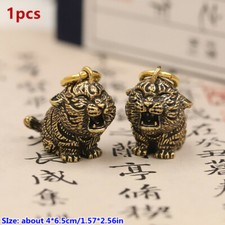 Cute Tiger Keychain Decor Solid Brass Keyring Key Tool Pendant Charms Gifts