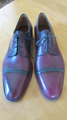 a.testoni Amedeo italy Shoes w/box preowned Wine Leather  Cucila Rapid  Fine 11