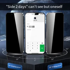 For iPhone 14 13 12 Pro Max Screen Protector Tempered Glass Privacy Skin η