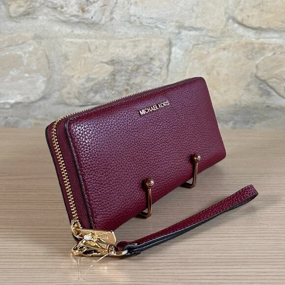Great Description About Michael Kors Dark Cherry Wallet