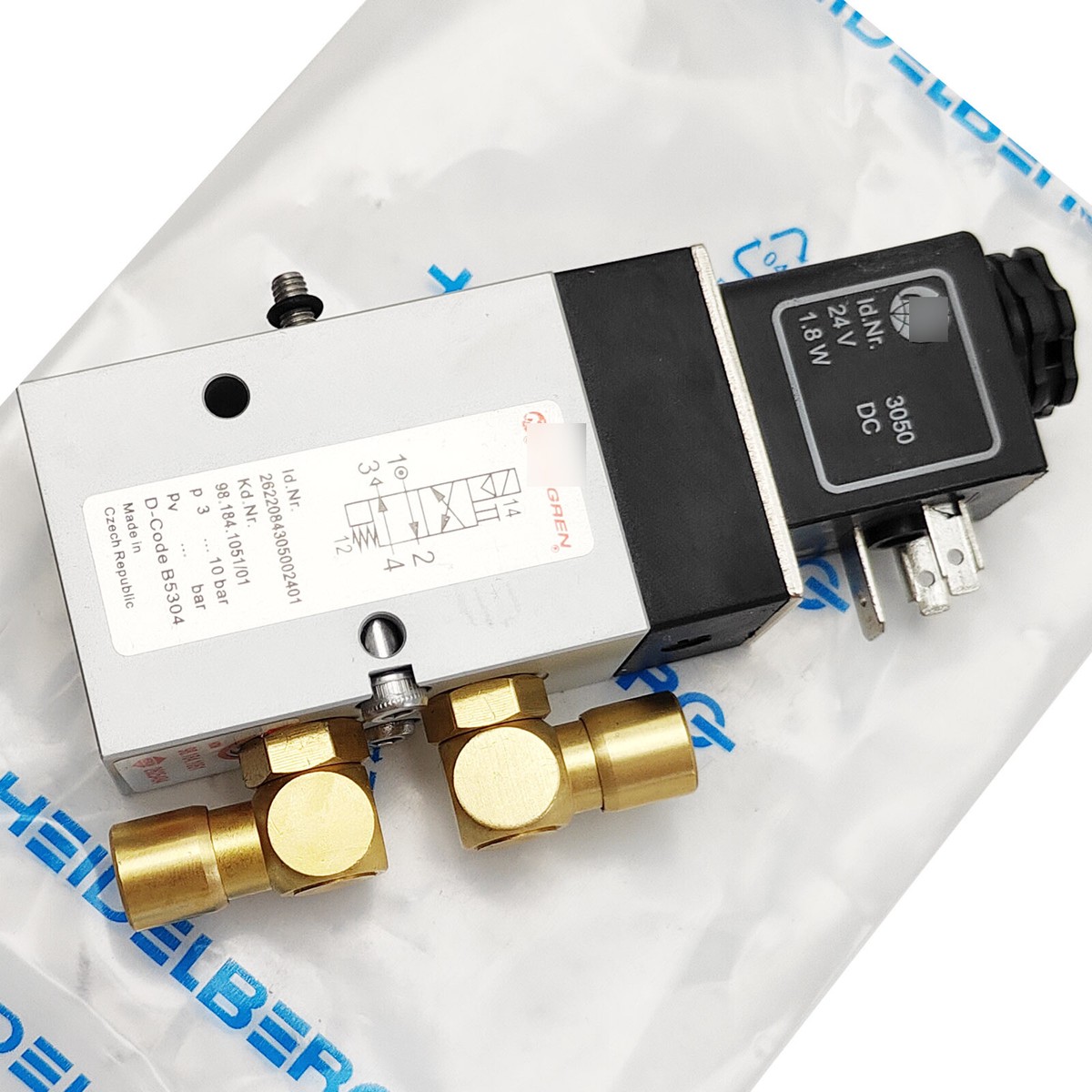 Solenoid Valve 98.184.1051 For Heidelberg SM102 & CD102 Offset Printing Machines