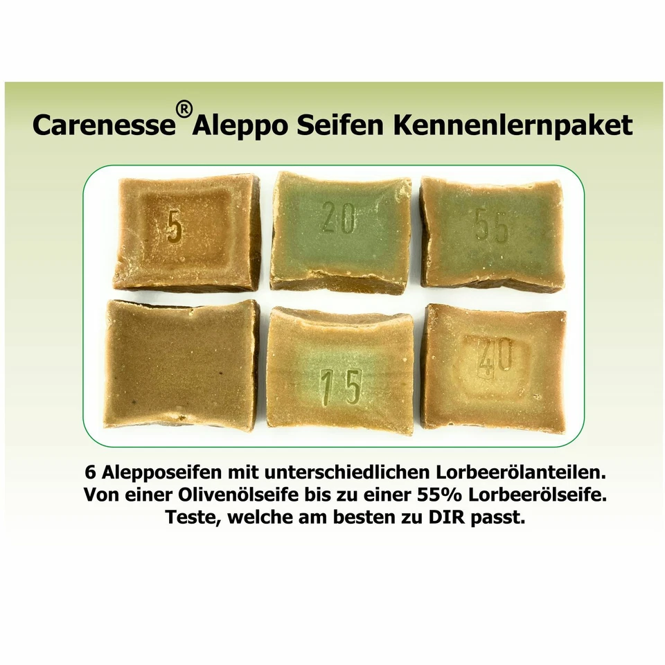 6 x Aleppo-Seife à 50g. Probier Paket Gästeseife Miniseife vegan #Alepposeife - Bild 2 von 4