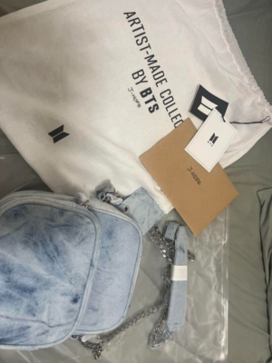 BTS Artist Made Collection J-HOPE SIDE BY SIDE MINI BAG blue NEW