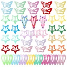 60 Pcs Colorful Hair Clips, Cute Girl Anti Slip Hair Accessories,