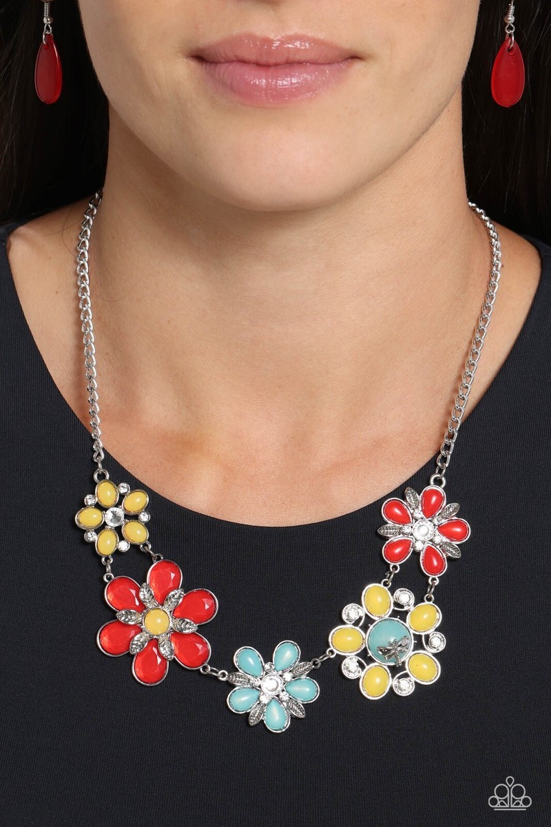 Paparazzi Dragonfly Decadence - Red - Necklace and Earrings | eBay
