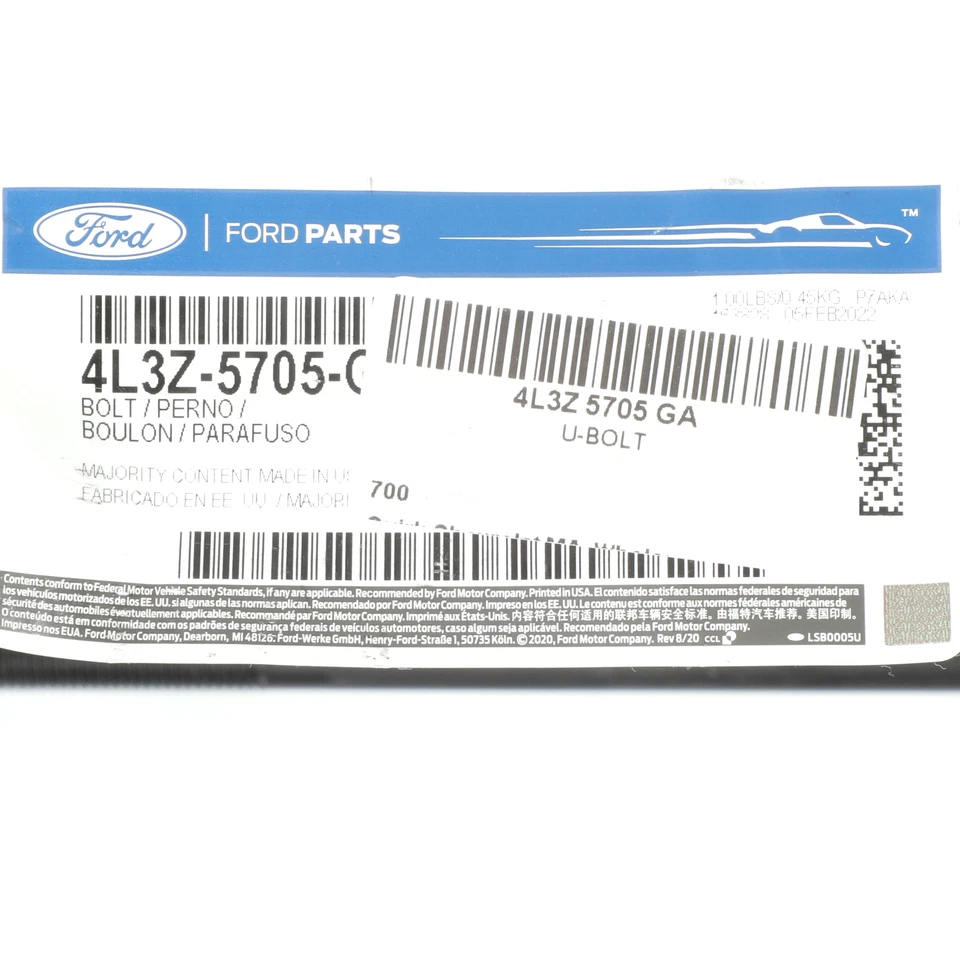 NEW OEM Ford 2004-2008 F-150 Lincoln Mark LT Leaf Spring U-Bolt 4L3Z-5705-GA - Изображение 3 из 3