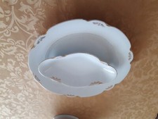 Piatto da portata + raviera porcellana Schaller Bavaria anni '30